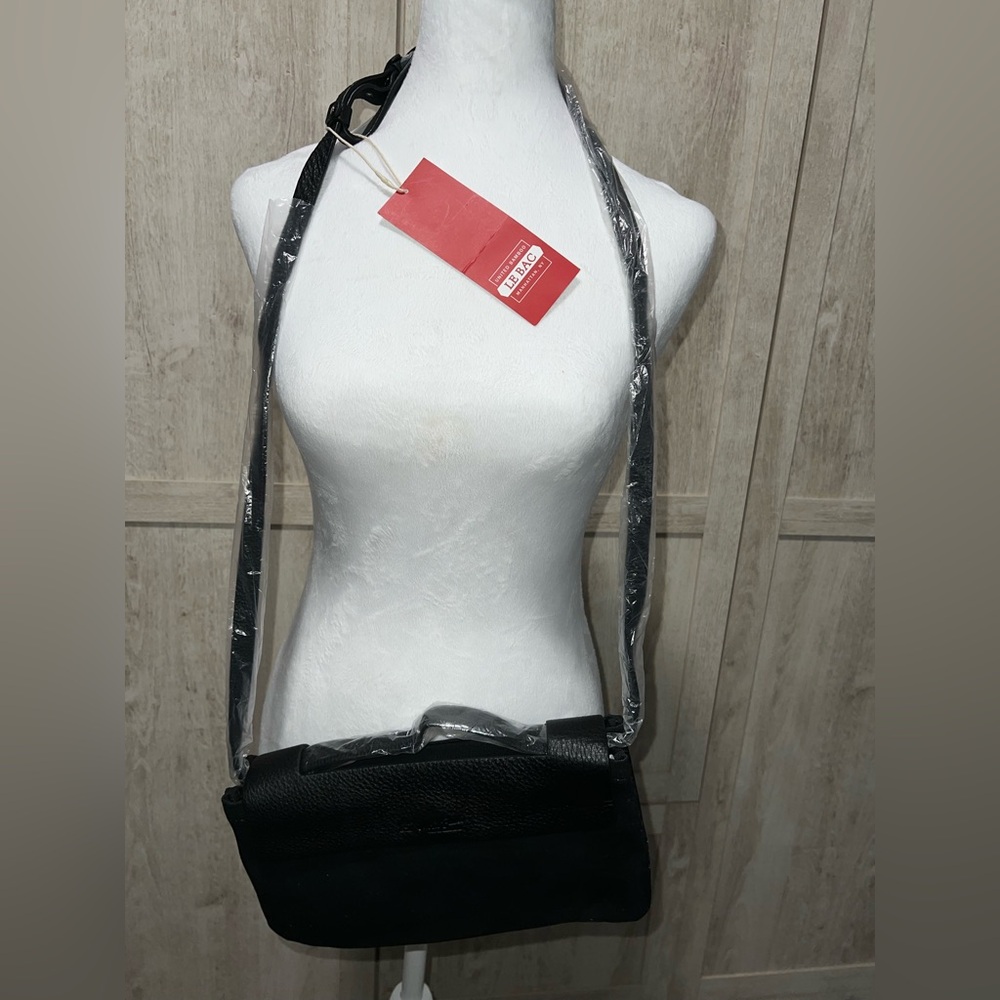 NWT Le Bac United Bamboo Leather and Canvas Purse